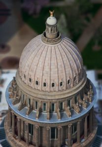 Aerial Photography, Idaho State Capitol Dome and Gold Plated Eagle.