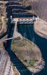 Aerial Photography, Brownlee Dam On the Snake River.